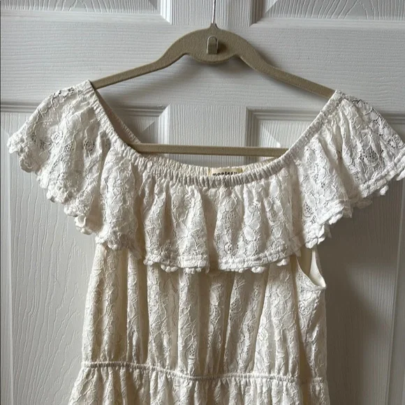 Elegant Off-Shoulder Lace Mini Dress - Picture 3 of 11